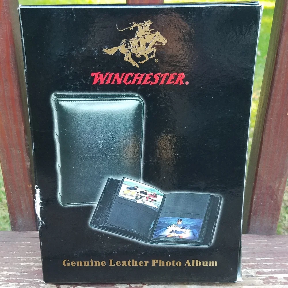 Winchester Photo Album Genuine Leather - BLACK